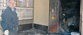 Anlagd brand i hyreshus