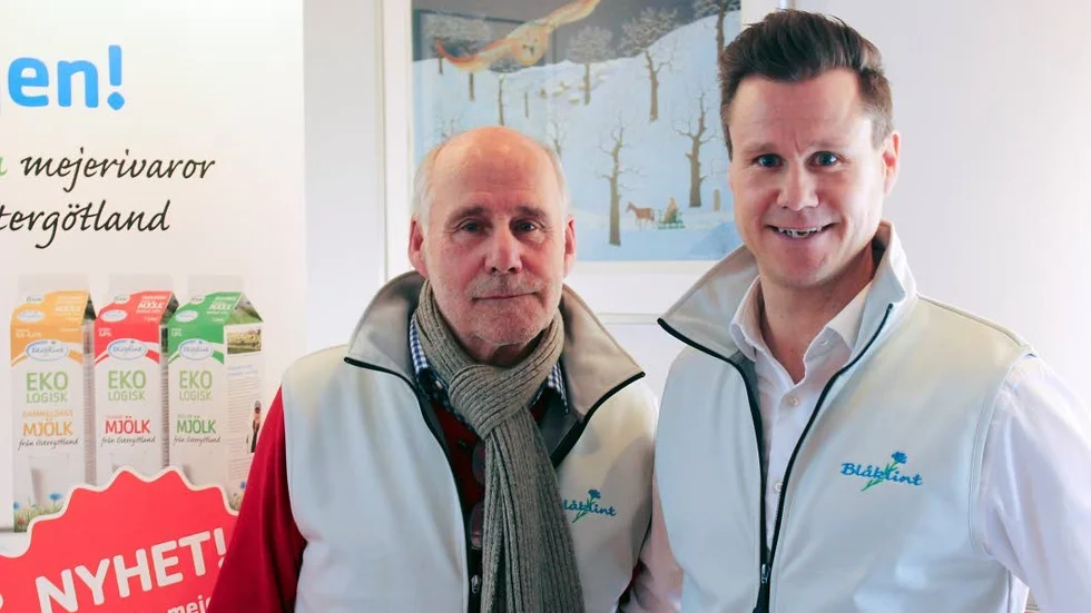 Nyinflyttade. Lars-Gunnar Samuelsson, grundare, och sonen Henrik Samuelsson, vd, på Blåklintprodukter stortrivs i företagets nya lokaler.