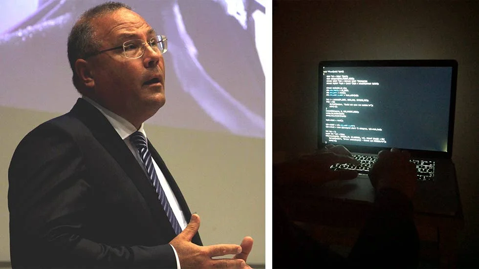 Håkan Buskhe, vd för Saab, varnar för cyberwarfare.