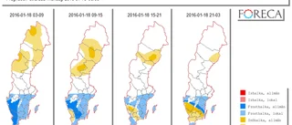 Varning för frost- och snöhalka