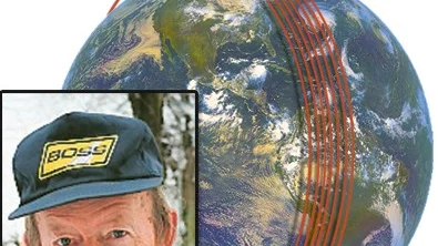 Bert-Inge Ingström håller hjulen snurrande. Sju varv runt jorden!