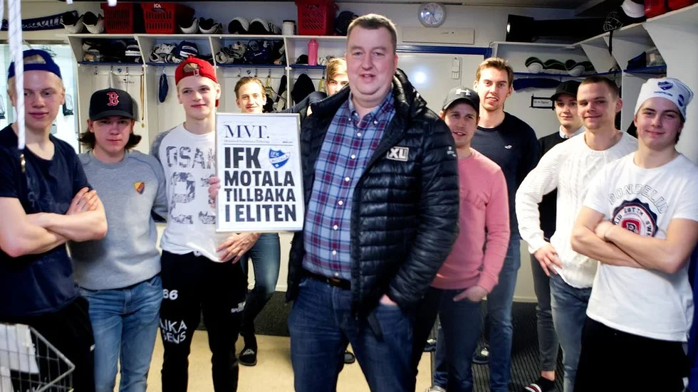 STÖD. IFK Motalas klubbchef Pär Beckne känner ett stöd från företag inför elitserien.