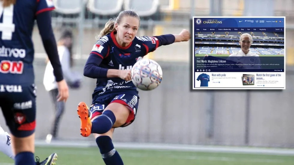 I fokus. En intervju med Magdalena Eriksson toppade Chelseas sajt under onsdagen.