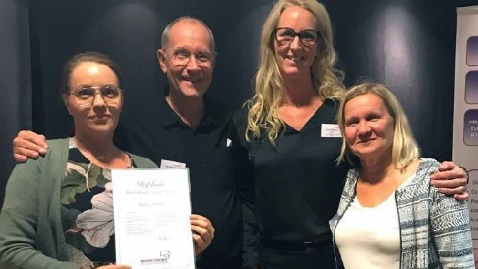 Agneta Granström, rehab/stroke-enheten Kalix sjukhus, professor Bo Norrving, registerhållare Rikstroke, Eva Olofsson, rehab/stroke-enheten Kalix sjukhus och Hannele Hjelm, biträdande riksstrokekoordinator på Riksstroke.