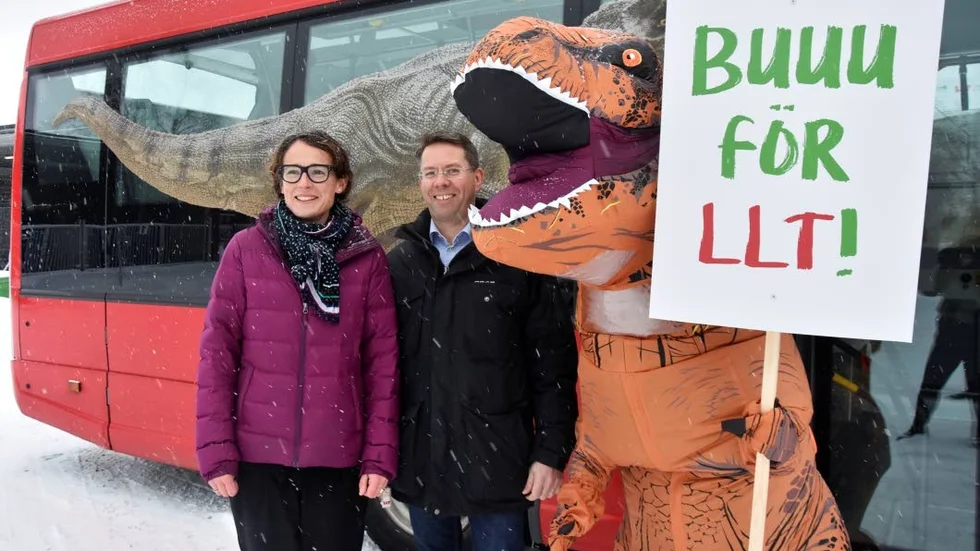Fossilfritt. LLTs VD Kalle Gramner och marknadschefen Anna Kowal Lindbäck presenterade nyheten under måndagen.