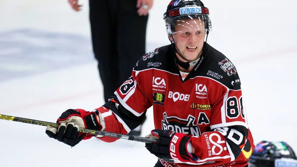 Per Savilahti-Nagander och hans Boden Hockey förlorade mot Teg.