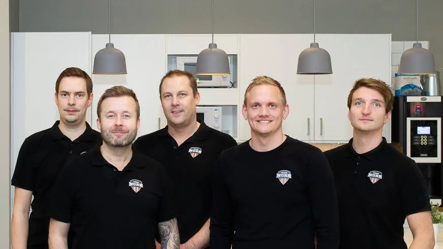 IT-konsult Jonas Granberg, säljare Håkan Olovsson, IT-konsult Fredrik Hjälte, vd Pär Vidmark och IT-konsult Martin Magnusson.