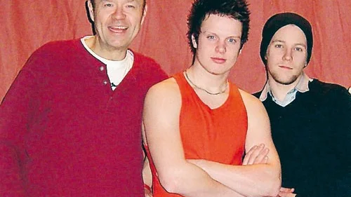 Här repeterar Hep Stars-gänget för fullt. Fr v Ulf Larsson, Robin Gustafsson och Kim Wide.