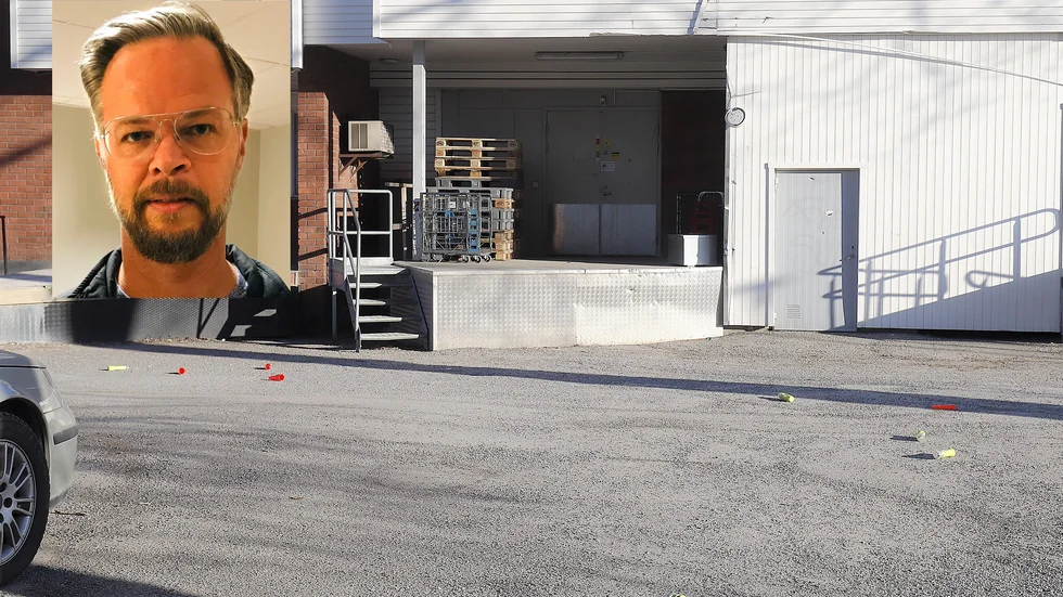 Brottsplatsen i Årby den 13 mars, där "en större mängd ungdomar" ska ha plockat upp tomhylsor efter skjutningen. "Vi har observerat att det blir mer och mer vanligt", säger Thomas Tellebro på polisens enhet för grova brott i Eskilstuna.