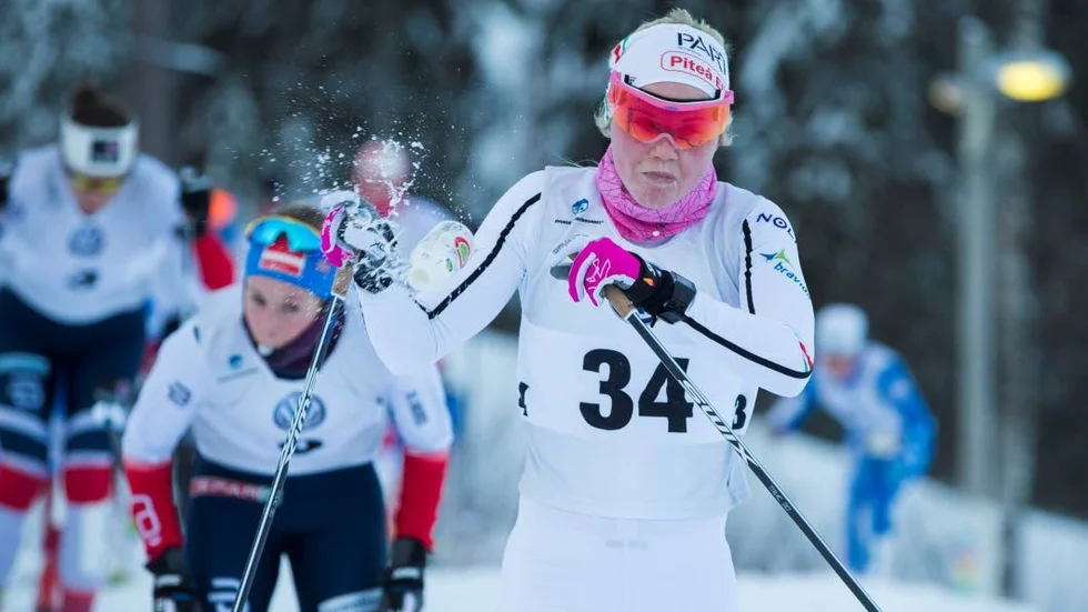 Emma Ribom, 21, tävlar till vardags för Piteå Elit.