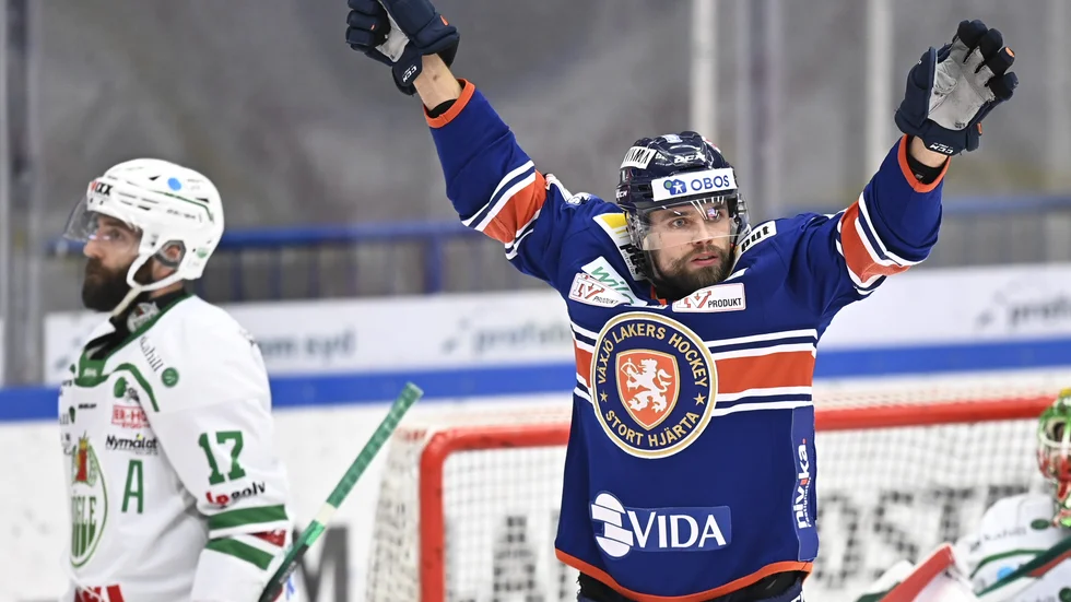 Säsongen 2020-21 tog Pettersson SM-guld med Växjö. Arkivbild.