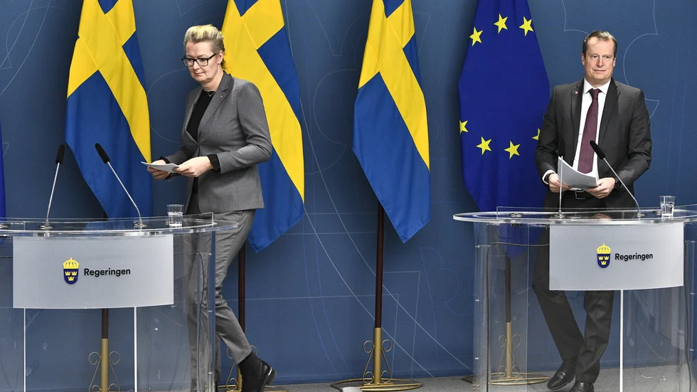 Skolminister Lina Axelsson Kihlblom (S) och integrations- och migrationsminister Anders Ygeman. Arkivbild.