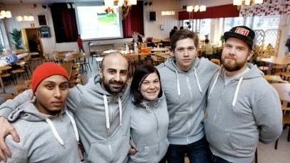 Abiel Habteiohannes, Shamsadin Gara, Cecilia Bonvery Holm, Henrik Wouda och Oskar Lundgren -var med och arrangerade  ett annorlunda julfirande för barn och ungdomar.