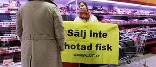 Greenpeace plockade bort fisk på Willys