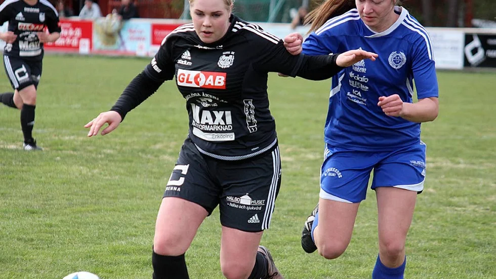 Målskytt. Sandra Åkerman satte Fannas tredje mål.