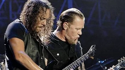 Metallica släpper nytt i år, för första gången på fem år. På bilden: Kirk Hammett och James Hetfield.