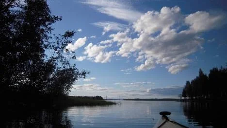 Tingsholmen, mot Storfors och E4. Vindstilla och varmt!