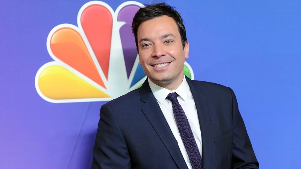 FILE - In this May 12, 2014 file photo, The Tonight Show host Jimmy Fallon attends the NBC Network 2014 Upfront presentation at the Javits Center in New York. NBC announced on Wednesday, Jan. 13, 2016, that it was doing a two-hour anniversary special with Fallon on Feb. 14, and that he'll be traveling to Los Angeles for a week of show earlier in the month. (Photo by Evan Agostini/Invision/AP, File)