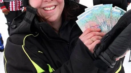 Anette Lundmark vann den femte upplagan av Skeppsviksnappet i Arjeplog.