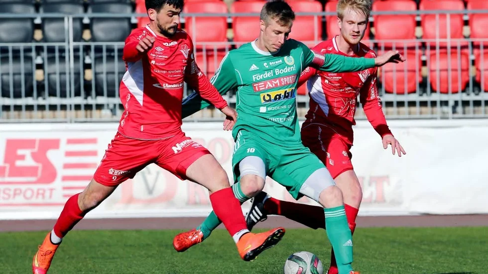 Drömmål. Bodenkaptenen Edward Prugh gjorde en av sina bättre matcher och bjöd på säsongens mål.