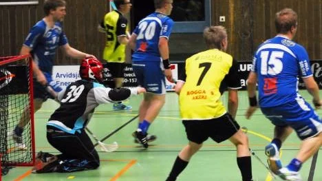 Målvakten Marcus Alnelind gjorde sin första match i lördags när K 4 besegrade Pajala i innebandytvåan med 9-4.