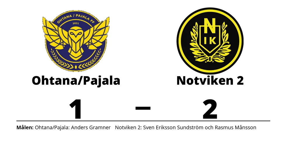 Ohtana/Pajala FF förlorade mot Notvikens IK 2