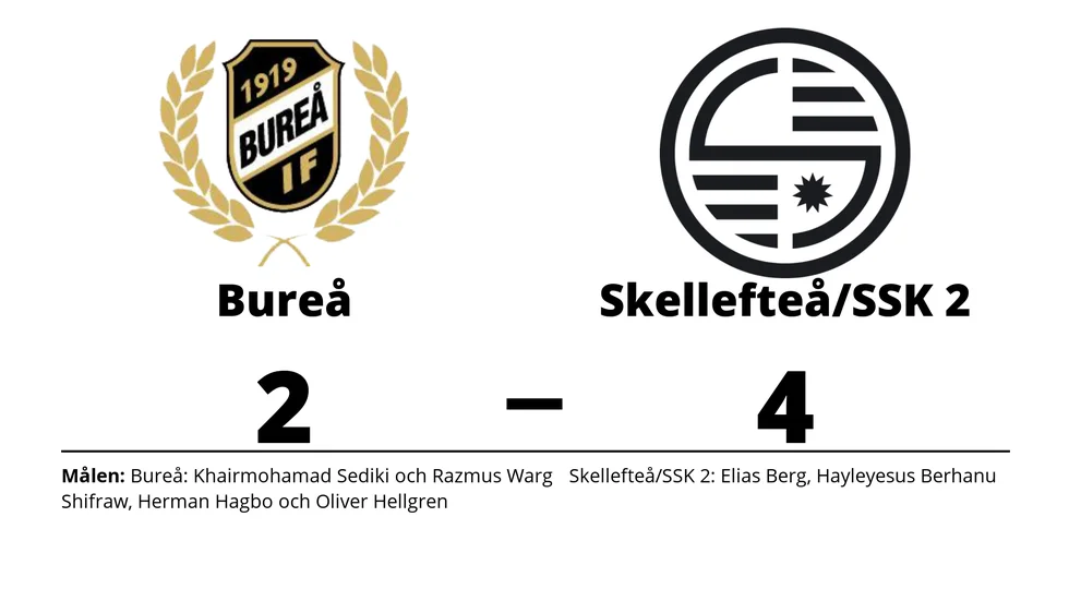Bureå IF förlorade mot Skellefteå FF/SSK 2