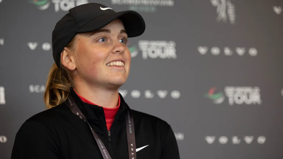 Maja Stark, 22, har sedan hon blev proffs förra sommaren vunnit tre gånger på Europatouren. Nu spelar hon Scandinavian Mixed på Halmstad golfklubb.
