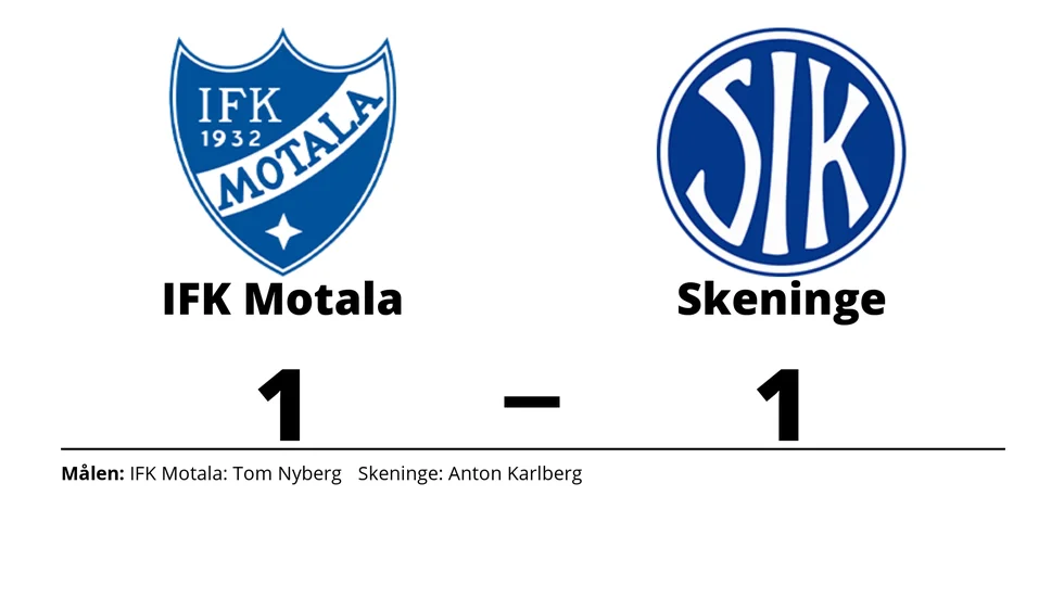 IFK Motala FK spelade lika mot Skeninge IK
