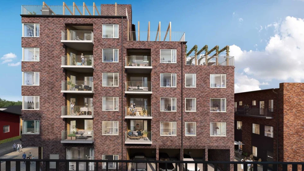 Så ska bostadsrättsföreningen Kronomagasinet se ut.