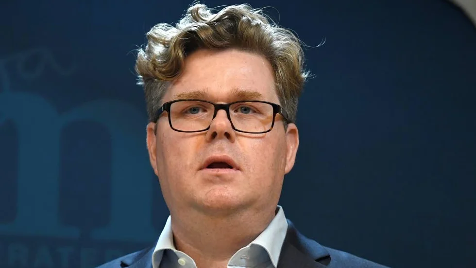 Gunnar Strömmer. Moderaternas nya partisekreterare.