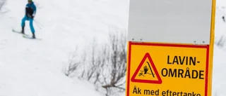 Varningen: Stor risk för laviner