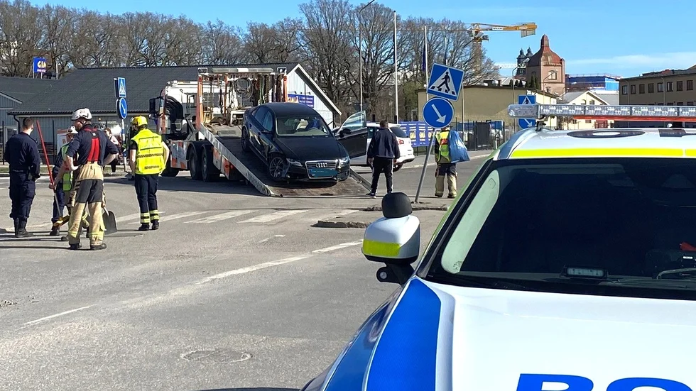 En olycka inträffade vid Gustafsvägen i Eskilstuna under måndagseftermiddagen.