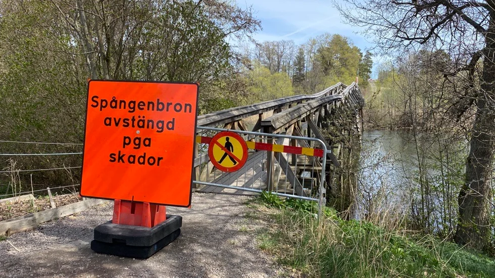Den så kallade Spången i Landeryd blev rötskadad och stängdes av i maj 2022.