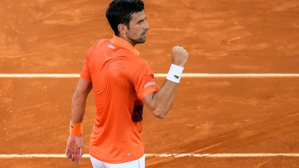 Novak Djokovic i samband med en match i Madrid Open häromdagen.