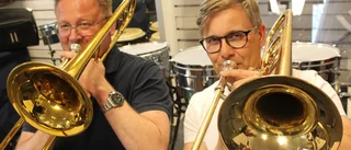 Kusinerna som fastnade för trombonen • "Gillar klangen och soundet" • Västerviks storband gör comeback på scenen