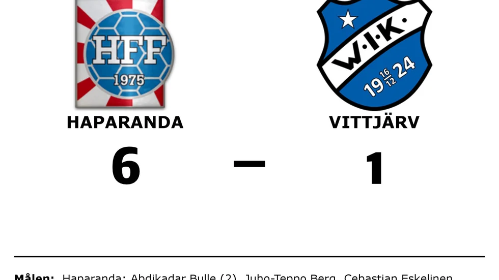 Haparanda FF vann mot Vittjärvs IK