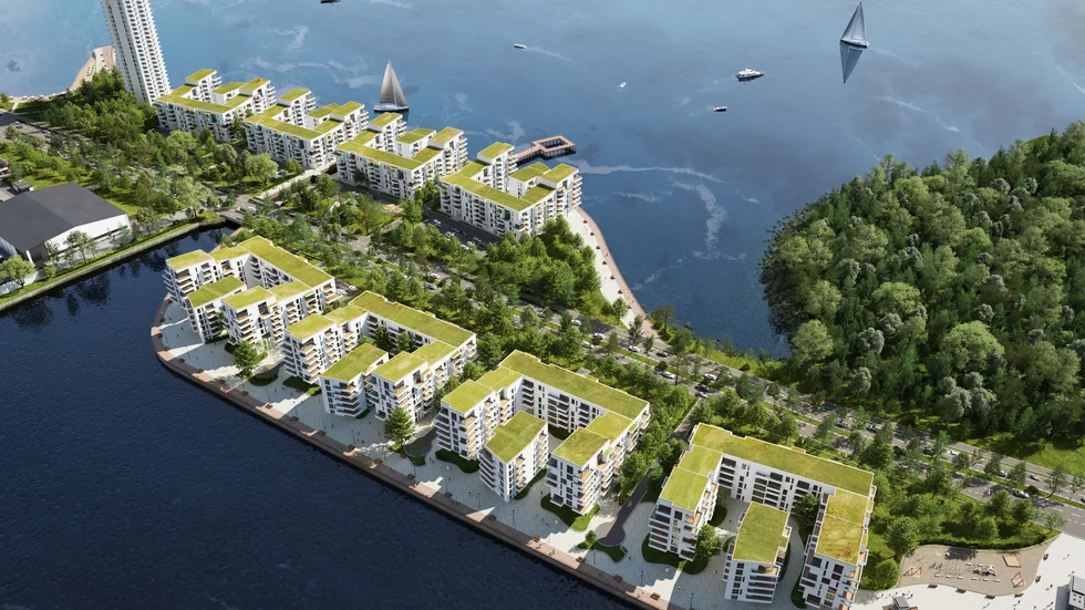 Här är byggplanerna som kan förändra den norra infarten till Luleå. Ozoneair fastigheter vill bygga ett nytt bostadsområde på båda sidor av Mjölkuddsbanken. Det hadlar om cirka 1.500 lägenheter, både bostadsrätter och hyreslägenheter.   