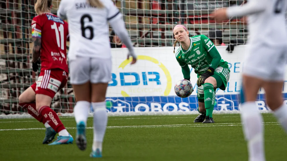 Amanda McGlynn har snart gjort sitt i PIF-dam. Målvakten tänker flytta hem till USA efter säsongen. (Arkivbild)