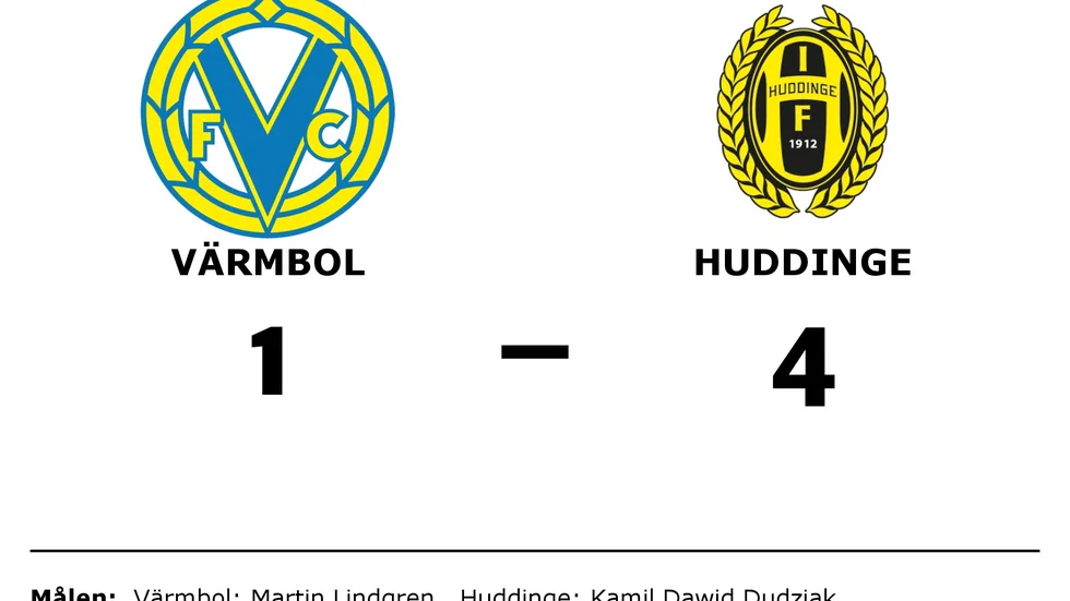 Värmbols FC förlorade mot Huddinge IF
