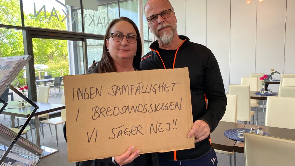 Boende protesterade mot detaljplanen innan senaste fullmäktigemötet.