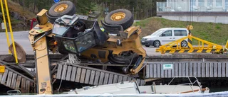 Förstärkt kaj kan ha räddat kranbil från att hamna på sjöbotten