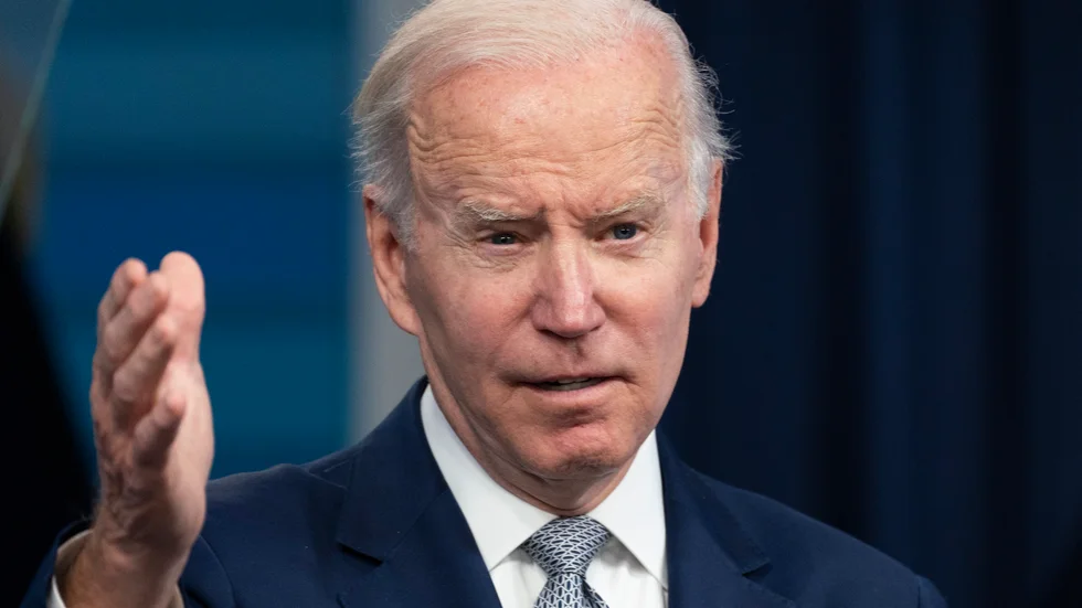 USA:s president Joe Biden i Vita huset den 10 maj.