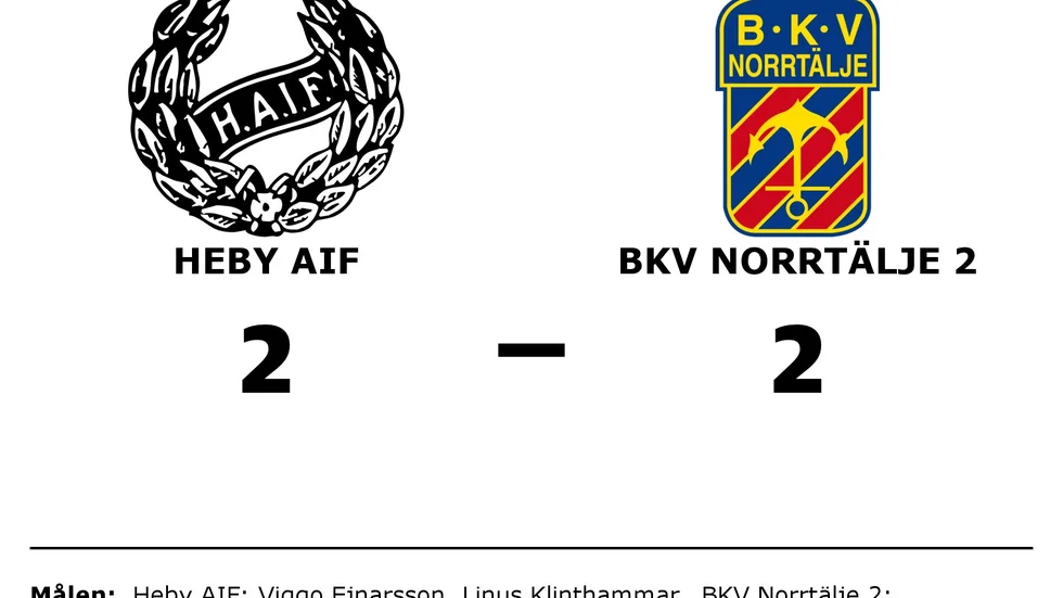 Heby AIF spelade lika mot BKV Norrtälje 2