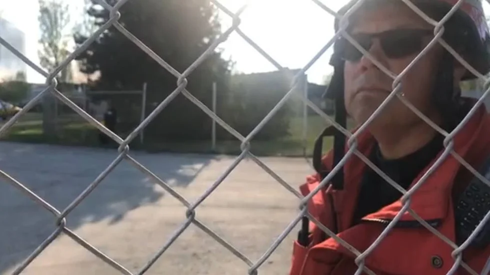 Dick Svennefeldt, räddningsledare vid branden på Cementa.