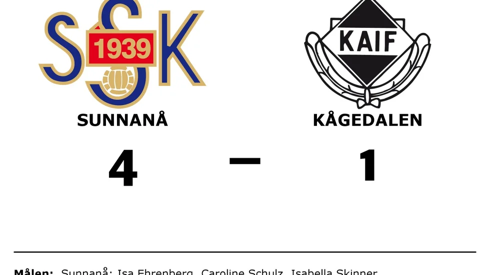 Sunnanå SK 2 vann mot Kågedalens AIF