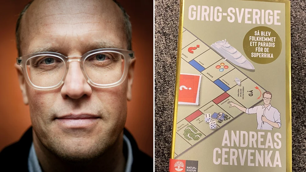 Andreas Cervenka vann pris för sin nya bok, Girig-Sverige.