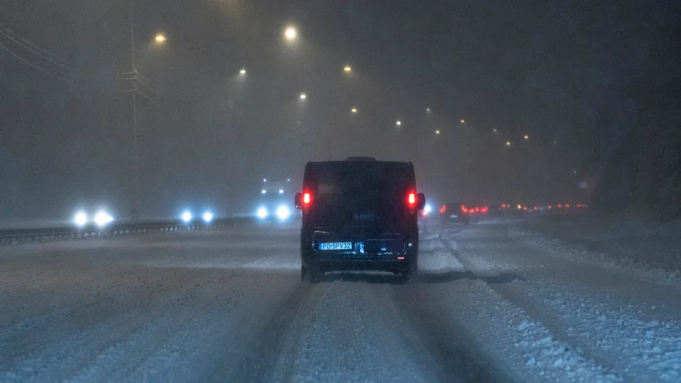 Det kraftiga ovädret stoppade all tung trafik i Stockholm i natt. Arkivbild.