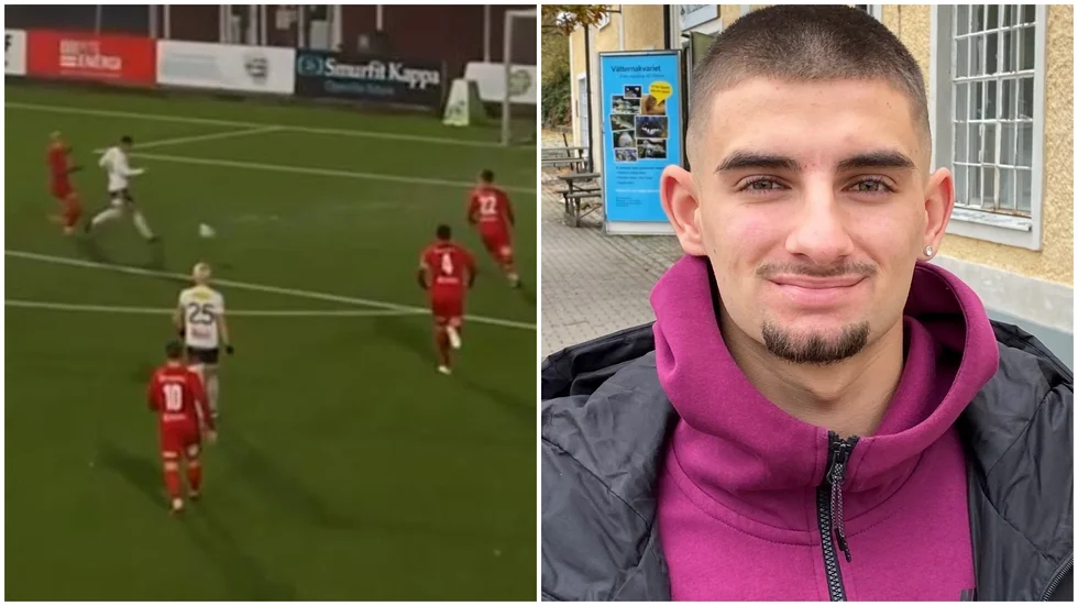 Granit Hana slår till mot Piteå. Det målet valdes till säsongens snyggaste av redaktionen.