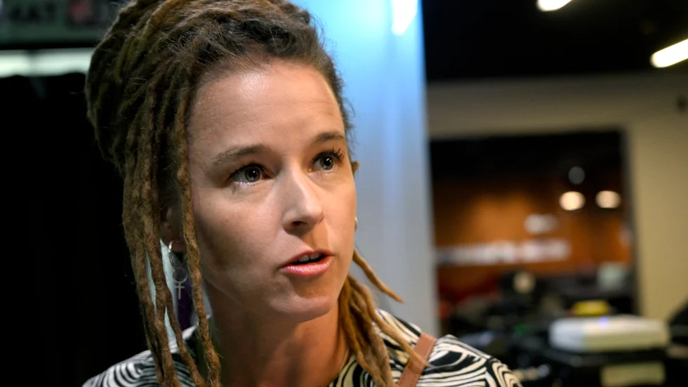 Före detta kulturminister Amanda Lind presenterar rejäla satsningar på kultur i Miljöpartiets skuggbudget. Arkivbild.